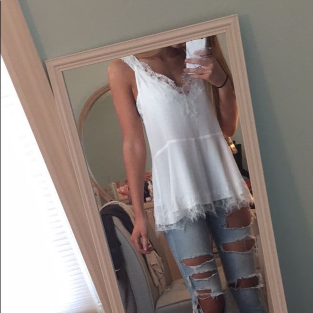 White Lace Tank